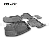 Текстильные 3D коврики Euromat3D Business в салон для Mercedes GL-Class (X164) (2006-2012) № EMC3D-003501G Серые