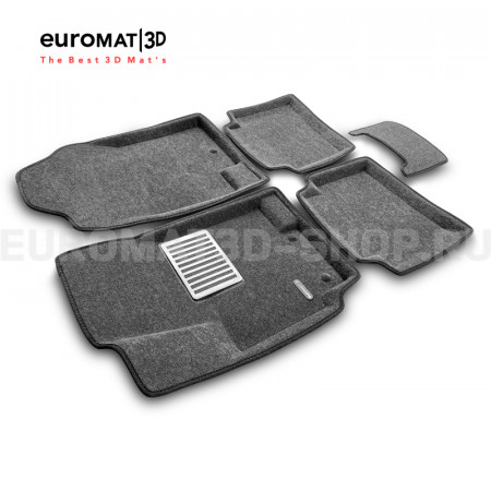 Текстильные 3D коврики Euromat3D Lux в салон для Hyundai Solaris (2010-2016) № EM3D-002922G Серые Текстильные 3D коврики Euromat3D Lux в салон для Hyundai Solaris (2010-2016) № EM3D-002922G Серые