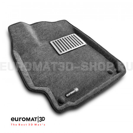Текстильные 3D коврики Euromat3D Lux в салон для Toyota Camry V50 (2011-2017) № EM3D-005104G Серые
