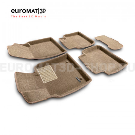 Текстильные 3D коврики Euromat3D Business в салон для Lexus ES (2019-) № EMC3D-005101T Бежевые