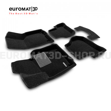 Текстильные 3D коврики Euromat3D Business в салон для Seat Altea (2005-2009) № EMC3D-004502