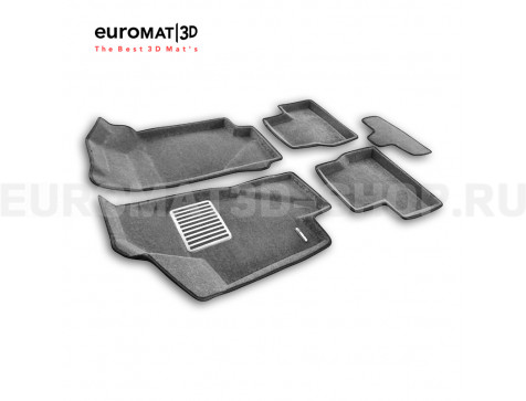 Текстильные 3D коврики Euromat3D Lux в салон для Lada Granta (2014-) № EM3D-005310G Серые Текстильные 3D коврики Euromat3D Lux в салон для Lada Granta (2014-) № EM3D-005310G Серые