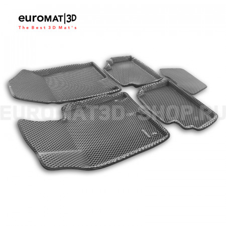 3D коврики Euromat3D EVA в салон для Kia K5 (2020-) № EM3DEVA-002708G Серые